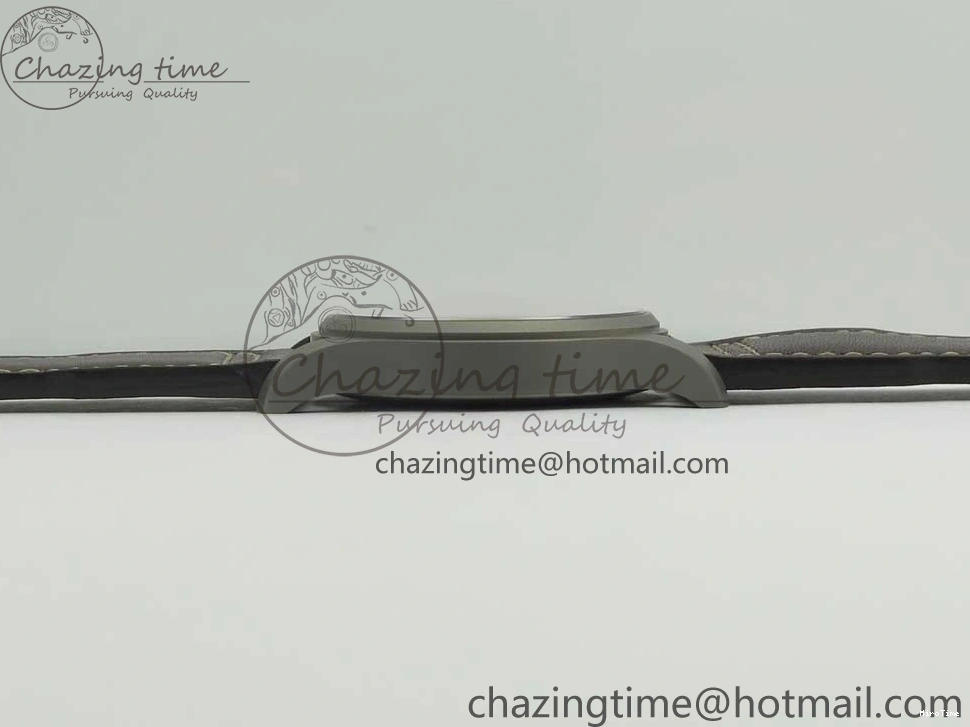 MIROTIME 0504 SmartChoice Mark XVIII IW327006 Titanium M+F 1:1 Best Edition Black Dial on Brown Leather Strap A 7145